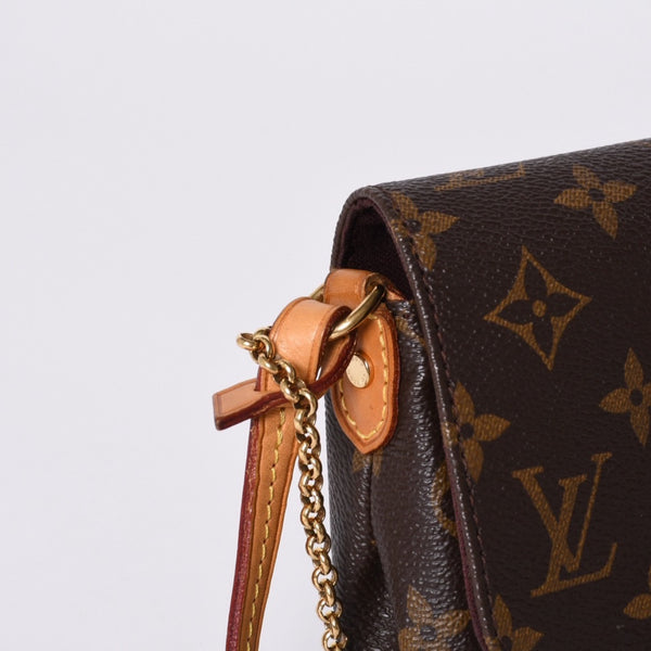 極美品 LOUIS VUITTON ルイヴィトン フェイボリットPM ショルダーバッグ M40717 モノグラム ブラウン ゴールド金具 中古 4a001285