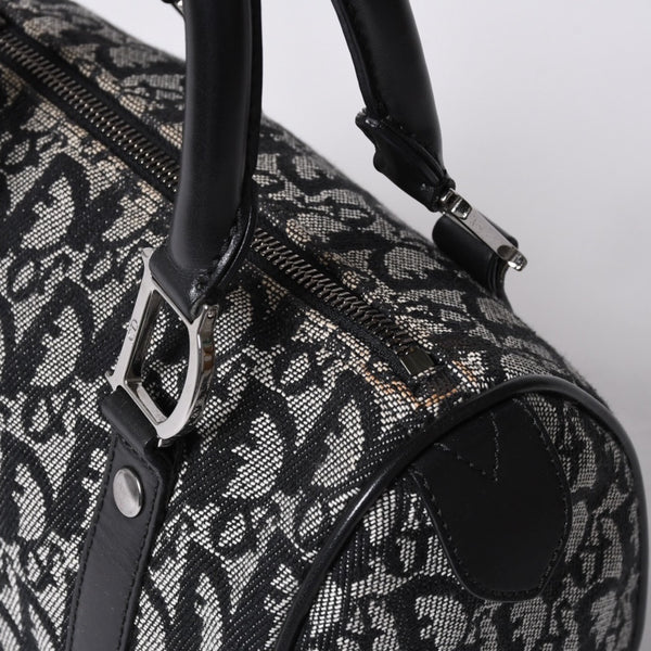 Very Good Condition Christian Dior Dior Handbag Mini Boston Trotter Black Speedy 20cm Used 4a001270