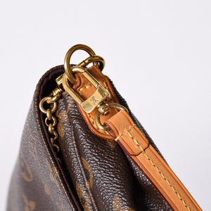 極美品 LOUIS VUITTON ルイヴィトン フェイボリットPM ショルダーバッグ M40717 モノグラム ブラウン ゴールド金具 中古 4a001285