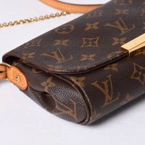極美品 LOUIS VUITTON ルイヴィトン フェイボリットPM ショルダーバッグ M40717 モノグラム ブラウン ゴールド金具 中古 4a001285