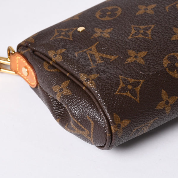 極美品 LOUIS VUITTON ルイヴィトン フェイボリットPM ショルダーバッグ M40717 モノグラム ブラウン ゴールド金具 中古 4a001285