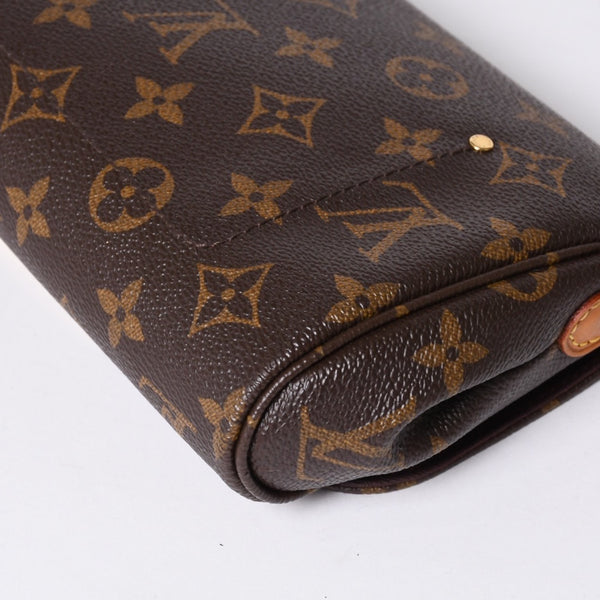 極美品 LOUIS VUITTON ルイヴィトン フェイボリットPM ショルダーバッグ M40717 モノグラム ブラウン ゴールド金具 中古 4a001285