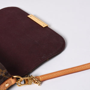 極美品 LOUIS VUITTON ルイヴィトン フェイボリットPM ショルダーバッグ M40717 モノグラム ブラウン ゴールド金具 中古 4a001285
