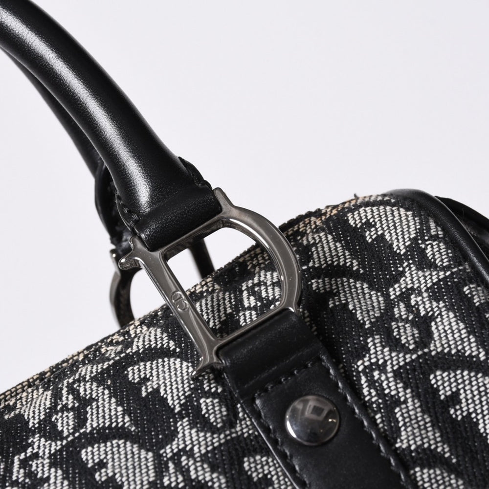 Very Good Condition Christian Dior Dior Handbag Mini Boston Trotter Black Speedy 20cm Used 4a001270
