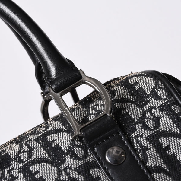 Very Good Condition Christian Dior Dior Handbag Mini Boston Trotter Black Speedy 20cm Used 4a001270