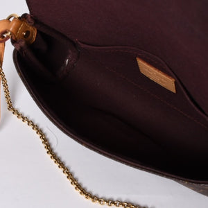 極美品 LOUIS VUITTON ルイヴィトン フェイボリットPM ショルダーバッグ M40717 モノグラム ブラウン ゴールド金具 中古 4a001285