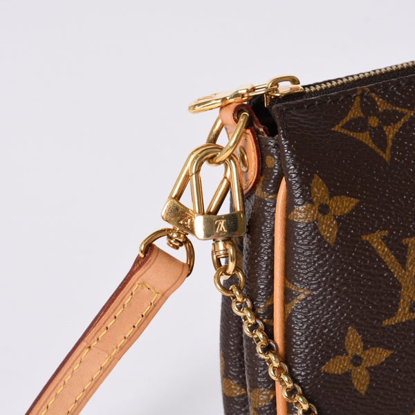 Very good condition LOUIS VUITTON Pochette Eva chain shoulder bag M13567 Monogram gold hardware Used 4a001279
