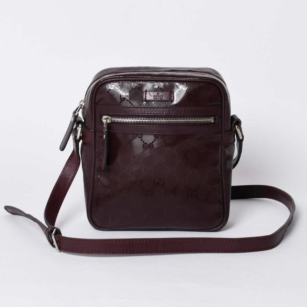 GUUCI グッチ Shoulder Bag ショルダーバッグ GGスプリーム 233268 ワインレッド 美品 中古 4a000270