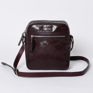 GUUCI グッチ Shoulder Bag ショルダーバッグ GGスプリーム 233268 ワインレッド 美品 中古 4a000270