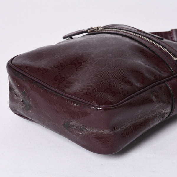 GUUCI グッチ Shoulder Bag ショルダーバッグ GGスプリーム 233268 ワインレッド 美品 中古 4a000270