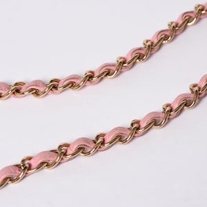 Very Good Condition CHANEL Mini Matelasse Chain Shoulder Bag Coco Mark No. 9 Caviar Skin Pink Gold Hardware Used 4a001542