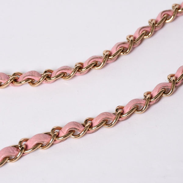 Very Good Condition CHANEL Mini Matelasse Chain Shoulder Bag Coco Mark No. 9 Caviar Skin Pink Gold Hardware Used 4a001542