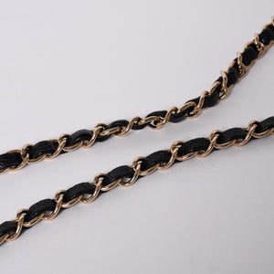 Very Good Condition CHANEL Mini Matelasse Chain Shoulder Bag No. 8 Caviar Skin Gold Hardware Black Used 4a001543