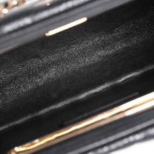 Very Good Condition CHANEL EVENING BAG Evening Bag Chain Shoulder Bag AS3314 Random Number Coco Mark Caviar Skin Used 4a001277