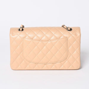 Like new CHANEL Matelasse 25 W flap chain shoulder bag caviar skin random beige gold hardware used 4a001468