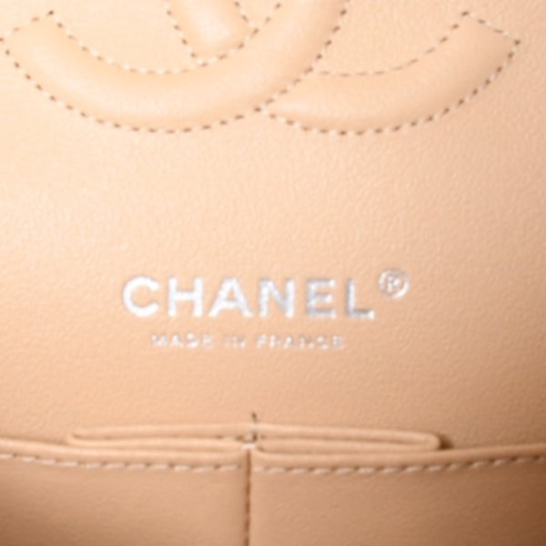 Like new CHANEL Matelasse 25 W flap chain shoulder bag caviar skin random beige gold hardware used 4a001468