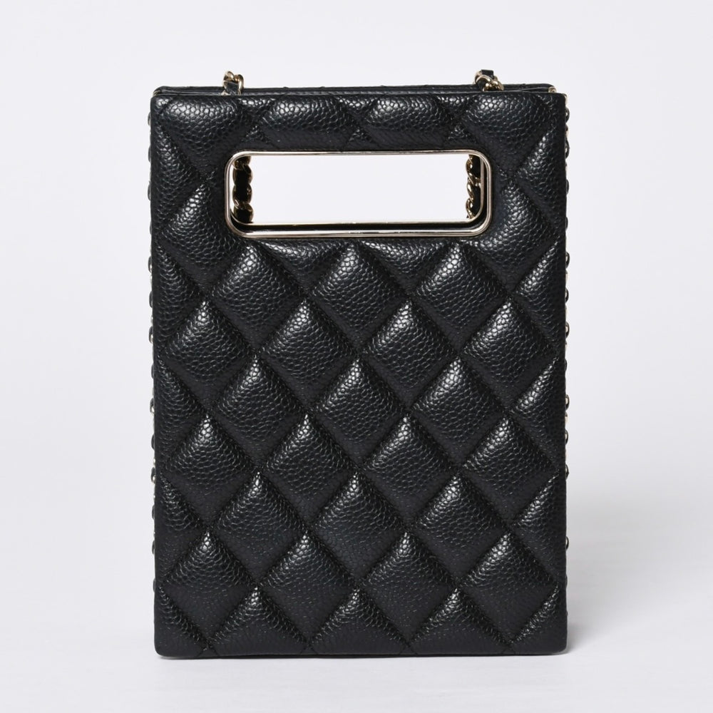 極美品 CHANEL シャネル EVENING BAG イヴニングバッグ チェーンショルダーバッグ AS3314 ランダム番台 ココマーク キャビアスキン 中古 4a001277
