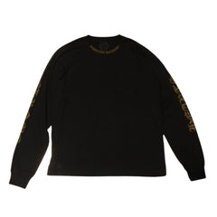 New and unused CHROME HEARTS Long sleeve T-shirt Size XL Neck logo Old English logo Black Used 4a001317