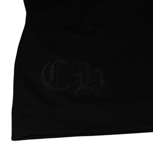 New and unused CHROME HEARTS Long sleeve T-shirt Size XL Neck logo Old English logo Black Used 4a001317