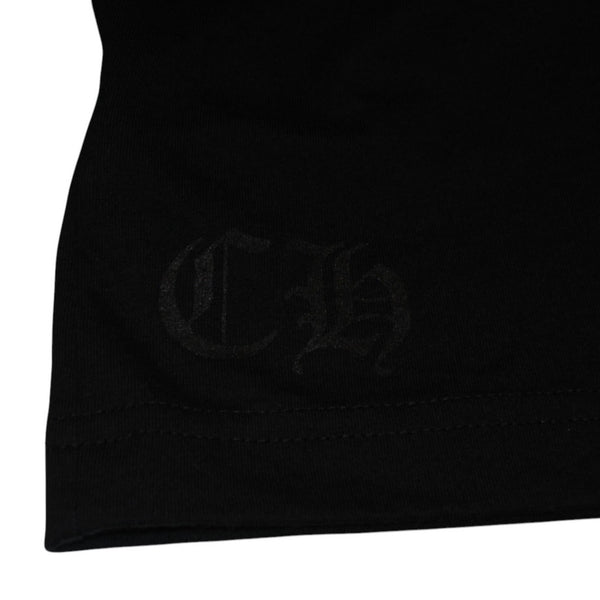 New and unused CHROME HEARTS Long sleeve T-shirt Size XL Neck logo Old English logo Black Used 4a001317
