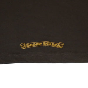 New and unused CHROME HEARTS Long sleeve T-shirt Size XL Neck logo Old English logo Black Used 4a001317