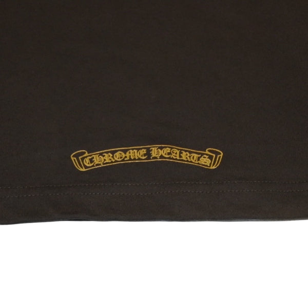 New and unused CHROME HEARTS Long sleeve T-shirt Size XL Neck logo Old English logo Black Used 4a001317