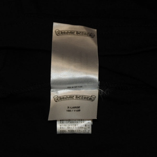 New and unused CHROME HEARTS Long sleeve T-shirt Size XL Neck logo Old English logo Black Used 4a001317