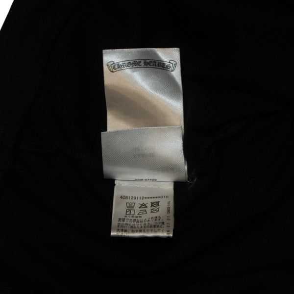 New and unused CHROME HEARTS Long sleeve T-shirt Size XL Neck logo Old English logo Black Used 4a001317