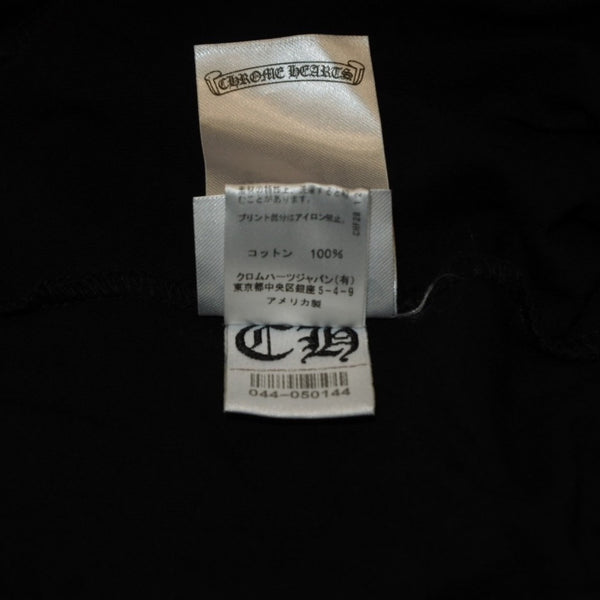 New and unused CHROME HEARTS Long sleeve T-shirt Size XL Neck logo Old English logo Black Used 4a001317