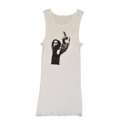 New and unused item CHROME HEARTS Richard Stark Print Tank Top Size L Black White Used 4a001323