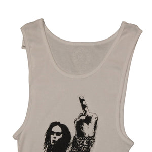 New and unused item CHROME HEARTS Richard Stark Print Tank Top Size L Black White Used 4a001323