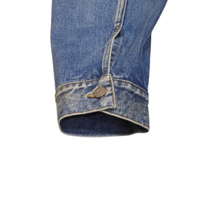 Very good condition Masion Margiela Collarless denim jacket Blue Cotton Size 50 SI1AM0006 S30561 Used 4a001193
