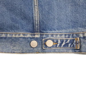 Very good condition Masion Margiela Collarless denim jacket Blue Cotton Size 50 SI1AM0006 S30561 Used 4a001193