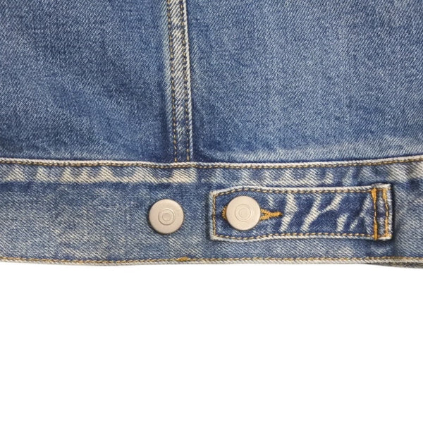 Very good condition Masion Margiela Collarless denim jacket Blue Cotton Size 50 SI1AM0006 S30561 Used 4a001193