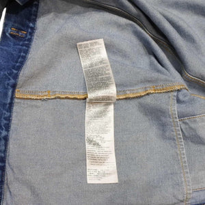 Very good condition Masion Margiela Collarless denim jacket Blue Cotton Size 50 SI1AM0006 S30561 Used 4a001193