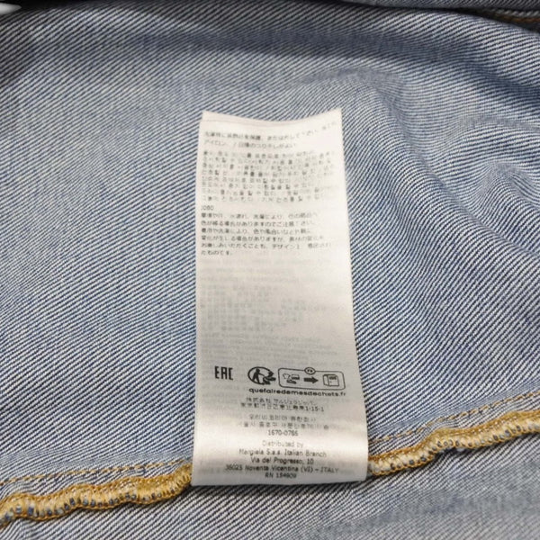 Very good condition Masion Margiela Collarless denim jacket Blue Cotton Size 50 SI1AM0006 S30561 Used 4a001193