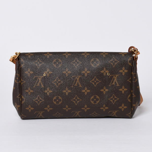 Very Good Condition LOUIS VUITTON Monogram Favorite MM Shoulder Bag M40718 Brown Gold Hardware Used 4a001284