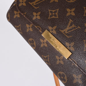 極美品 LOUIS VUITTON ルイヴィトン モノグラム フェイボリットMM ショルダーバッグ M40718 ブラウン ゴールド金具 中古 4a001283