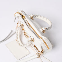 画像をギャラリービューアに読み込む, 極美品 BALENCIAGA バレンシアガ ミニシティ 2WAY ハンドバッグ 453293 ホワイト レザー 中古 4a001375