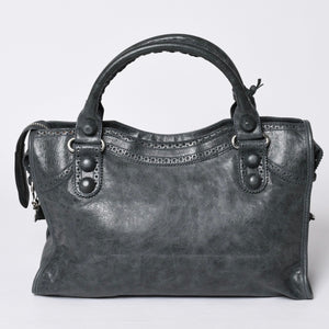 New unused item BALENCIAGA Giant City 204529 Khaki 2WAY Bag Lace style Used 4a001347