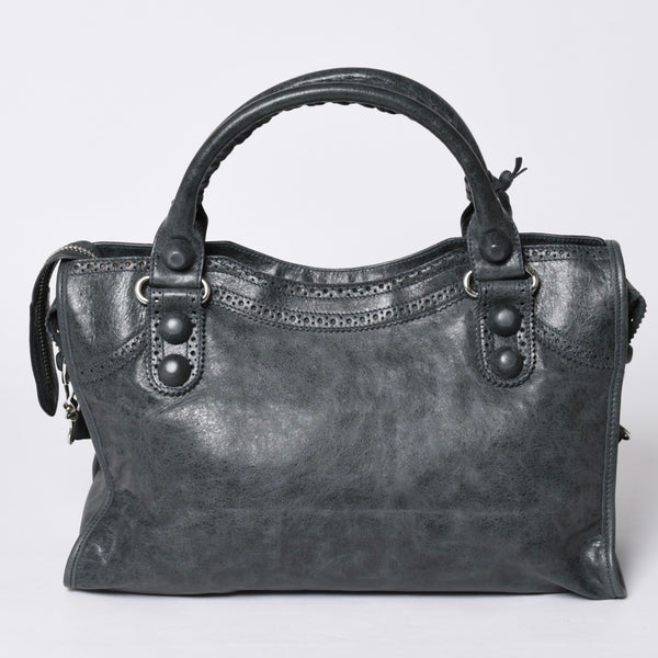 New unused item BALENCIAGA Giant City 204529 Khaki 2WAY Bag Lace style Used 4a001347