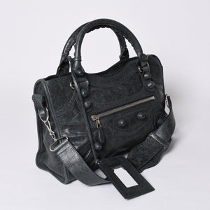 New unused item BALENCIAGA Giant City 204529 Khaki 2WAY Bag Lace style Used 4a001347