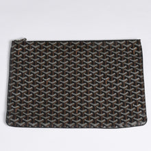画像をギャラリービューアに読み込む, ゴヤール GOYARD クラッチバッグ ハンドバッグ セナGM 黒 ブラック/PVC/レザー トップファスナー コーティングキャンバスボディ 美品 中古 4a001263