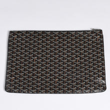 画像をギャラリービューアに読み込む, ゴヤール GOYARD クラッチバッグ ハンドバッグ セナGM 黒 ブラック/PVC/レザー トップファスナー コーティングキャンバスボディ 美品 中古 4a001263