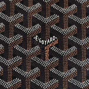 ゴヤール GOYARD クラッチバッグ ハンドバッグ セナGM 黒 ブラック/PVC/レザー トップファスナー コーティングキャンバスボディ 美品 中古 4a001263