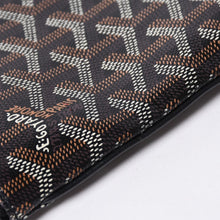 画像をギャラリービューアに読み込む, ゴヤール GOYARD クラッチバッグ ハンドバッグ セナGM 黒 ブラック/PVC/レザー トップファスナー コーティングキャンバスボディ 美品 中古 4a001263
