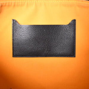 ゴヤール GOYARD クラッチバッグ ハンドバッグ セナGM 黒 ブラック/PVC/レザー トップファスナー コーティングキャンバスボディ 美品 中古 4a001263