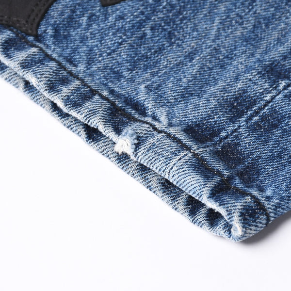 Like new CHROME HEARTS Cross Patch Jeans Denim Pants with Japan tag Men's SV925 36 inches Blue Used 4a001293