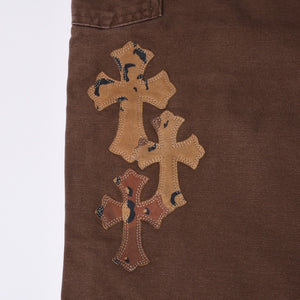 Very Good Condition CHROME HEARTS × MATTY BOY Matty Boy SEX RECORDS Double Knee Pants Size 38 22 Patch Used 4a001292
