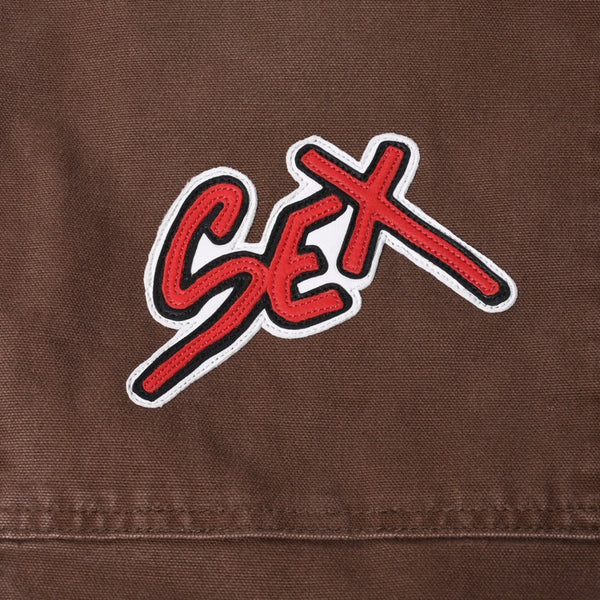 Very Good Condition CHROME HEARTS × MATTY BOY Matty Boy SEX RECORDS Double Knee Pants Size 38 22 Patch Used 4a001292